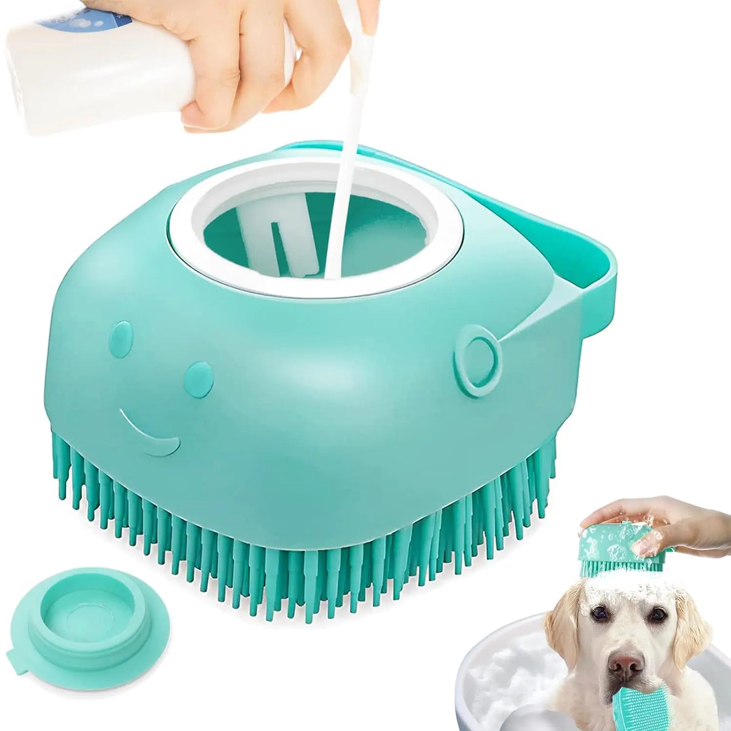 Pet Health Bath Brush for Deep Cleaning, Skin Care, and Coat Renewal
