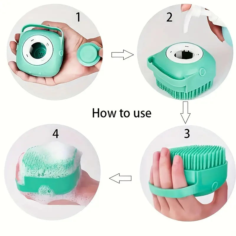 Pet Health Bath Brush for Deep Cleaning, Skin Care, and Coat Renewal